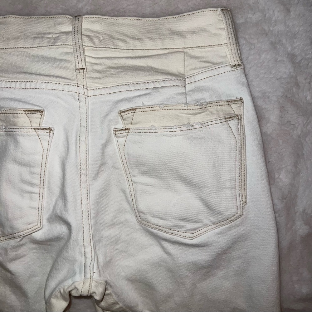 Frame Le High Straight Spring Mix Jeans Two tone cream and white jeans - Picture 13 of 15